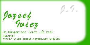 jozsef ivicz business card